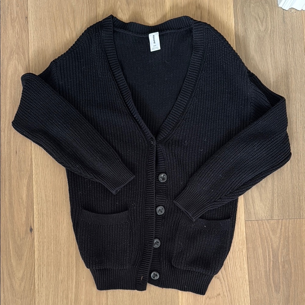 Black buttoned cardigan